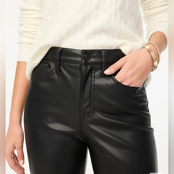 J. Crew Straight Leg Vegan Leather Pants NWT. - Picture 3 of 4